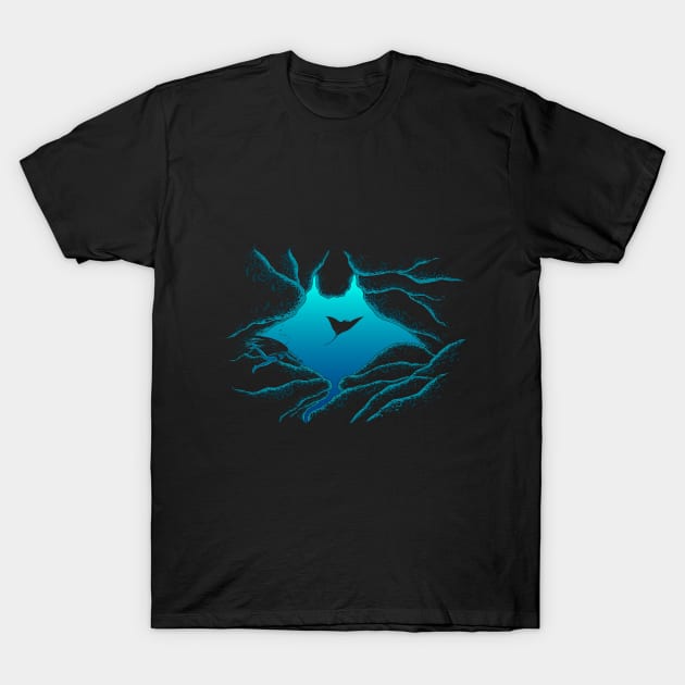 Manta Cave T-Shirt by Squidology